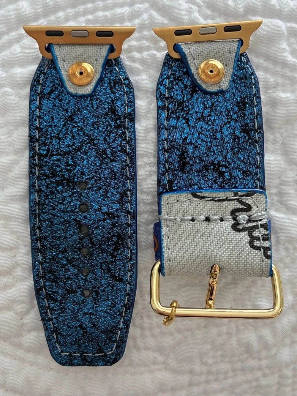 DITMCO. Authentic Upcycled LV Liner Apple Watch Band - Size Alpha, 38-41mm
